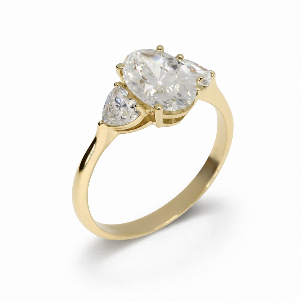Lab-Grown Trapriviere ring met 3-2.08crt